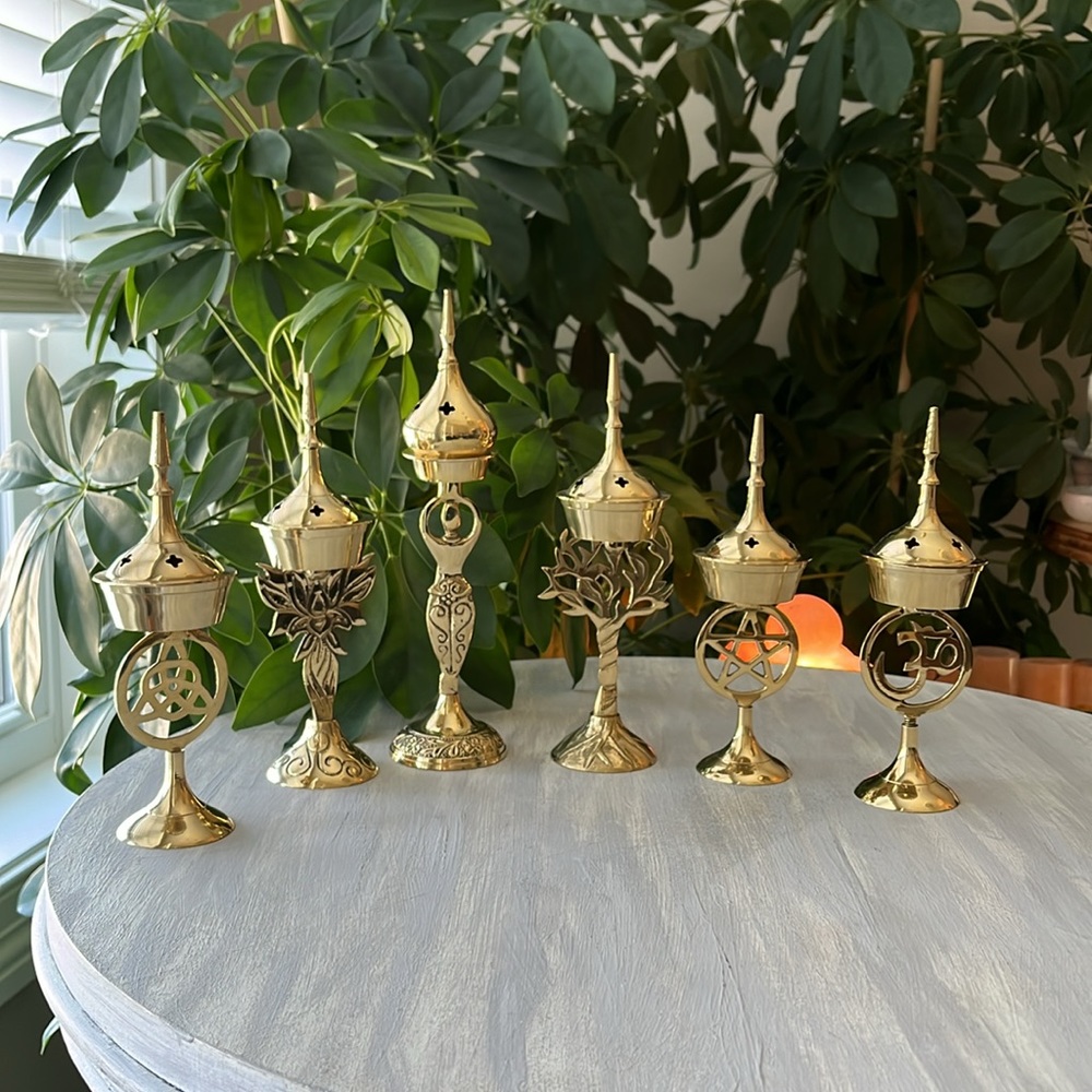 Brass incense holder (one) - Picture 3 of 5